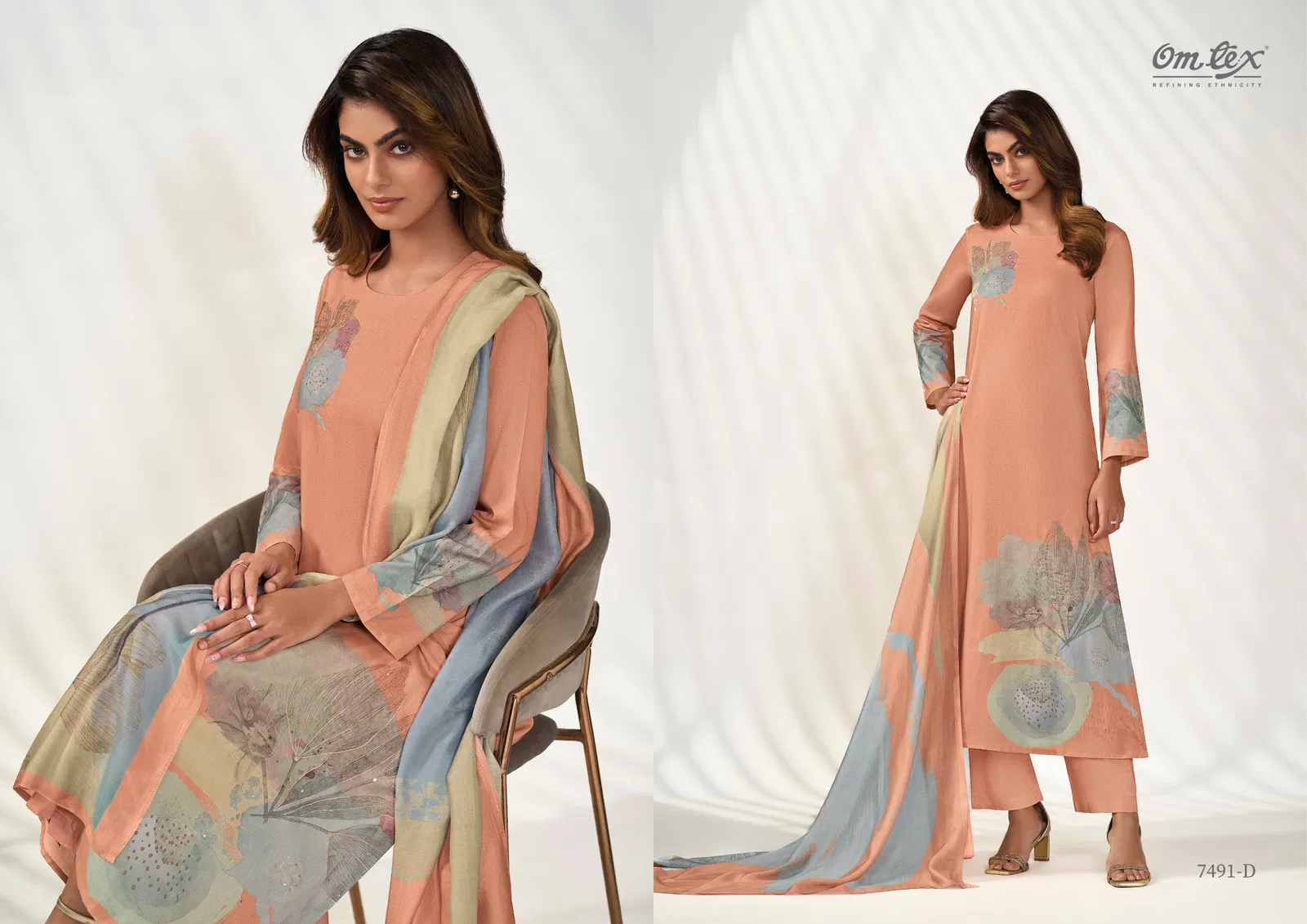 Kainaat By Omtex Lawn Cotton Printed Dress Material Wholesale Online
